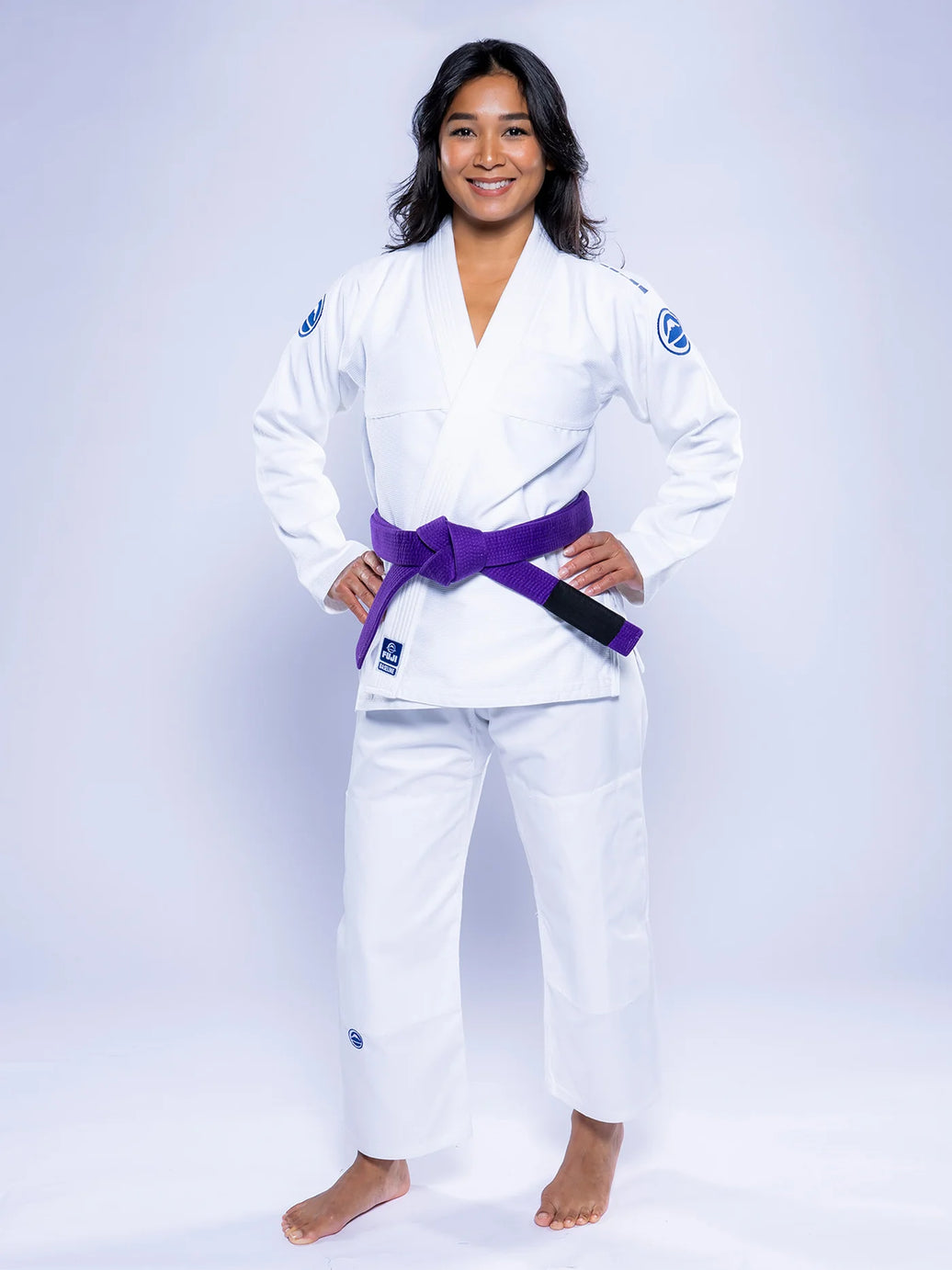 Womens Baseline 2.0 Slim Fit BJJ Gi White Navy