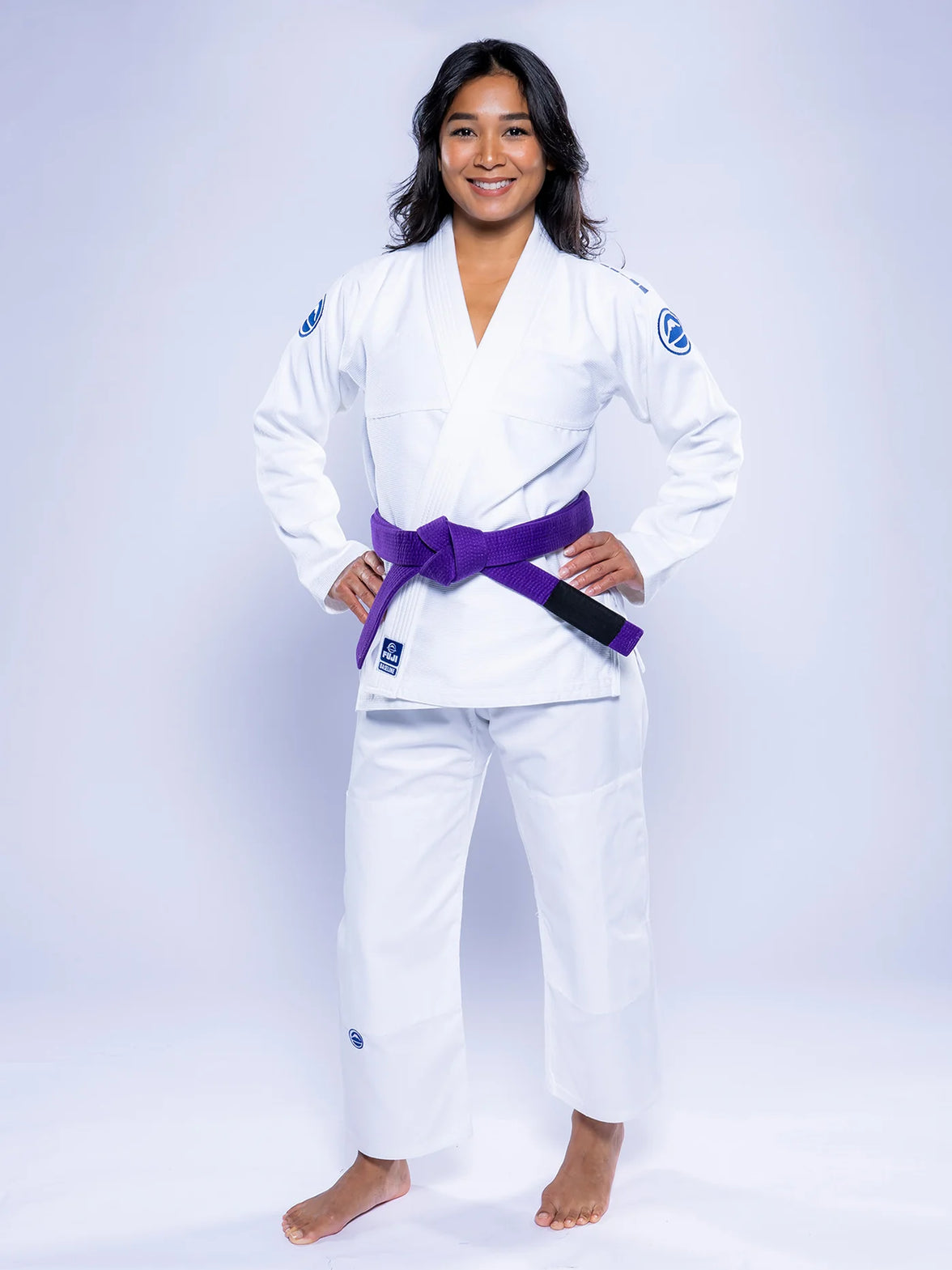 Womens Baseline 2.0 Slim Fit BJJ Gi White Navy
